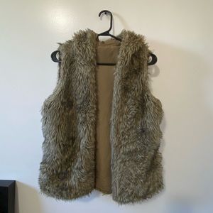 Faux fur vest